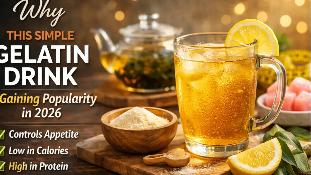 green tea and lemon boost fat burning effects in gelatin weight loss drink