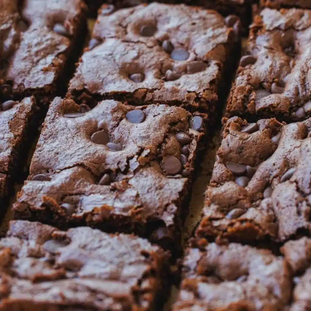 Delicious homemade zucchini brownies served on a plate